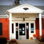 Front door of Alger public library